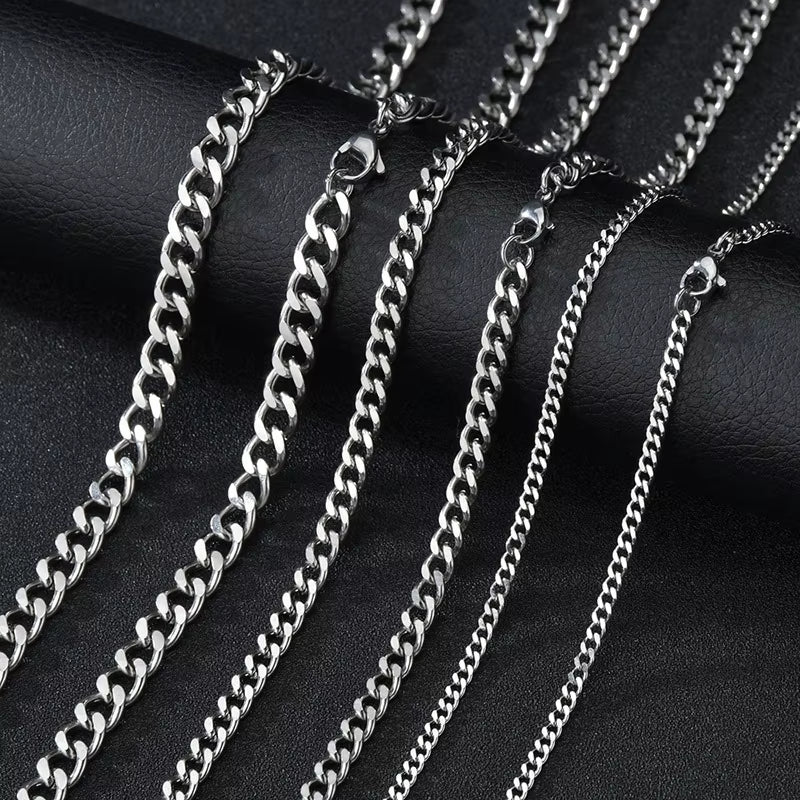 Cuban Chain Necklace for Men & Women - Stylish Stainless Steel Jewellery