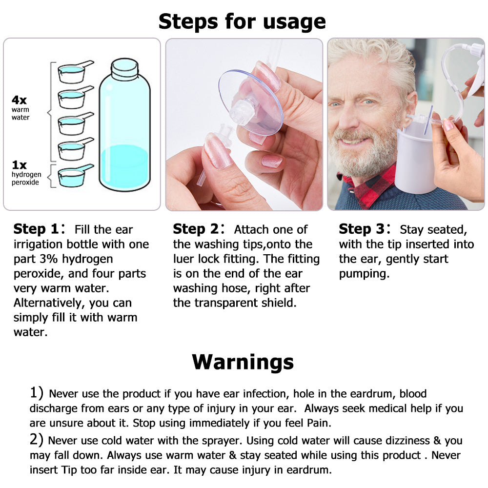 Ear Wax Ear Cleaner - Like Elephant Ear Cleaner - 300 or 500ml