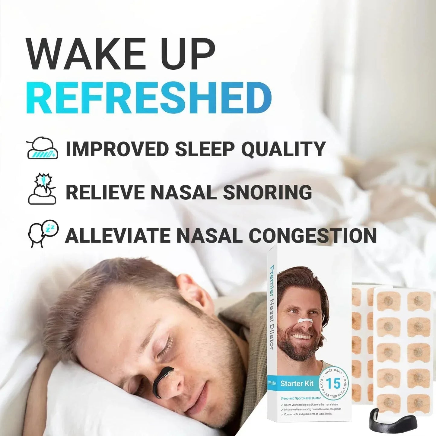Anti-Snoring Magnetic Nose Dilator Nose Patch Easy Breath Stop Snoring Device Preventing Snoring Improve Sleeping