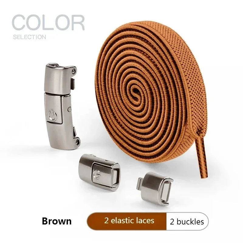 No Tie Elastic Shoelaces with Press Lock β 8mm Widened Flat Laces for Kids & Adults ππ
