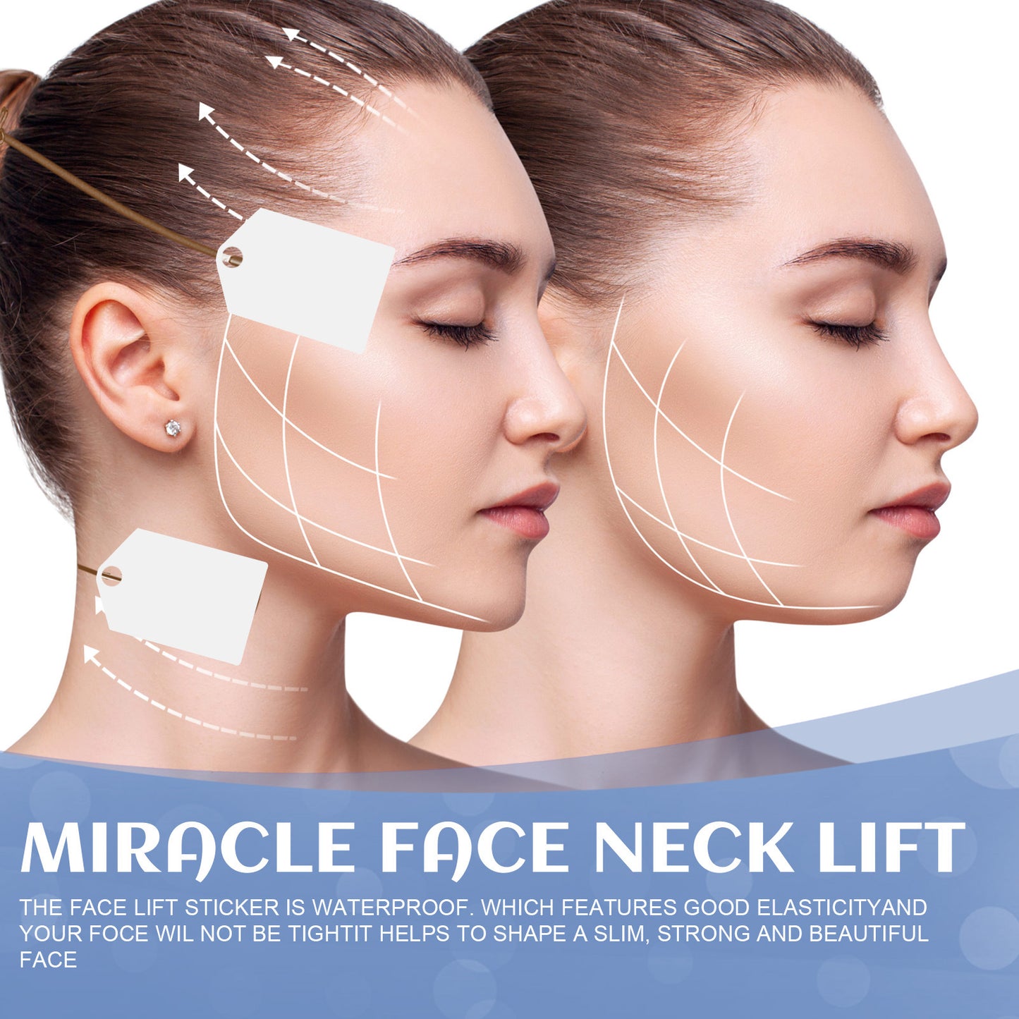Premium Face Lift Tape- V Shaped Plastic Sticker