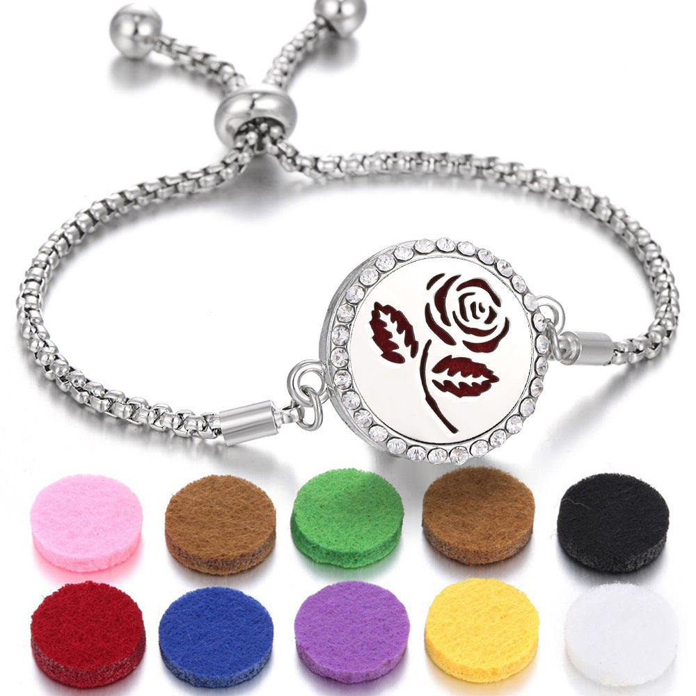 Aromatherapy Bracelet Perfume Essential Oil Diffuser Locket Bracelet Charms