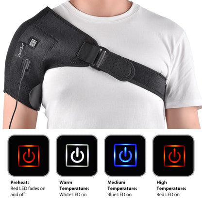 Heat Therapy Adjustable Shoulder Heating Pad - Frozen Shoulder - Bursitis - Tendinitis - Shoulder Brace Tool