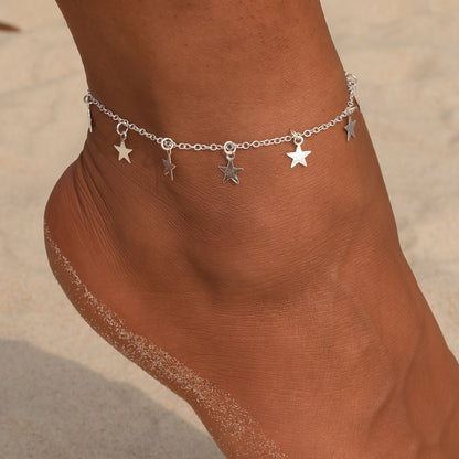 Star Charm Fashion Anklet – Elegant & Trendy Jewellery for Any Occasion