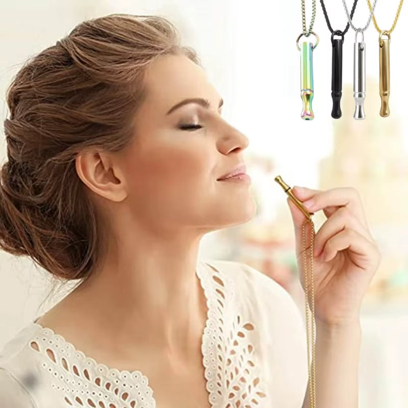 Breathing Exercises Choker Necklace Anxiety Relief Clavicle Chain Jewelry Gift Dropshipping