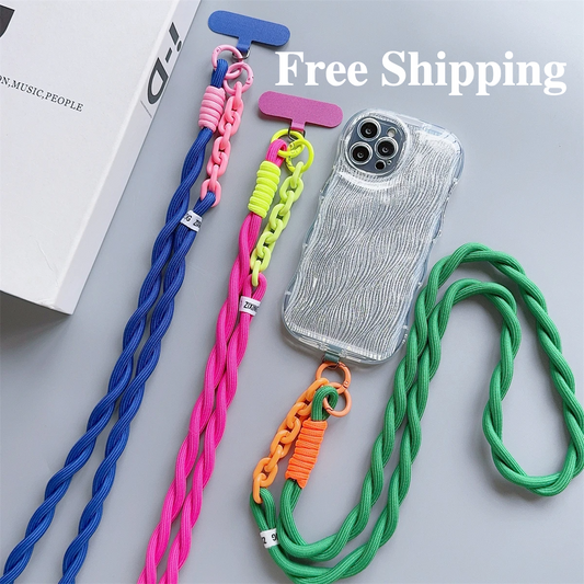 Colourful Universal Phone Lanyard – Anti-Lost Wrist & Shoulder Strap for All Phone Cases 📱🎨