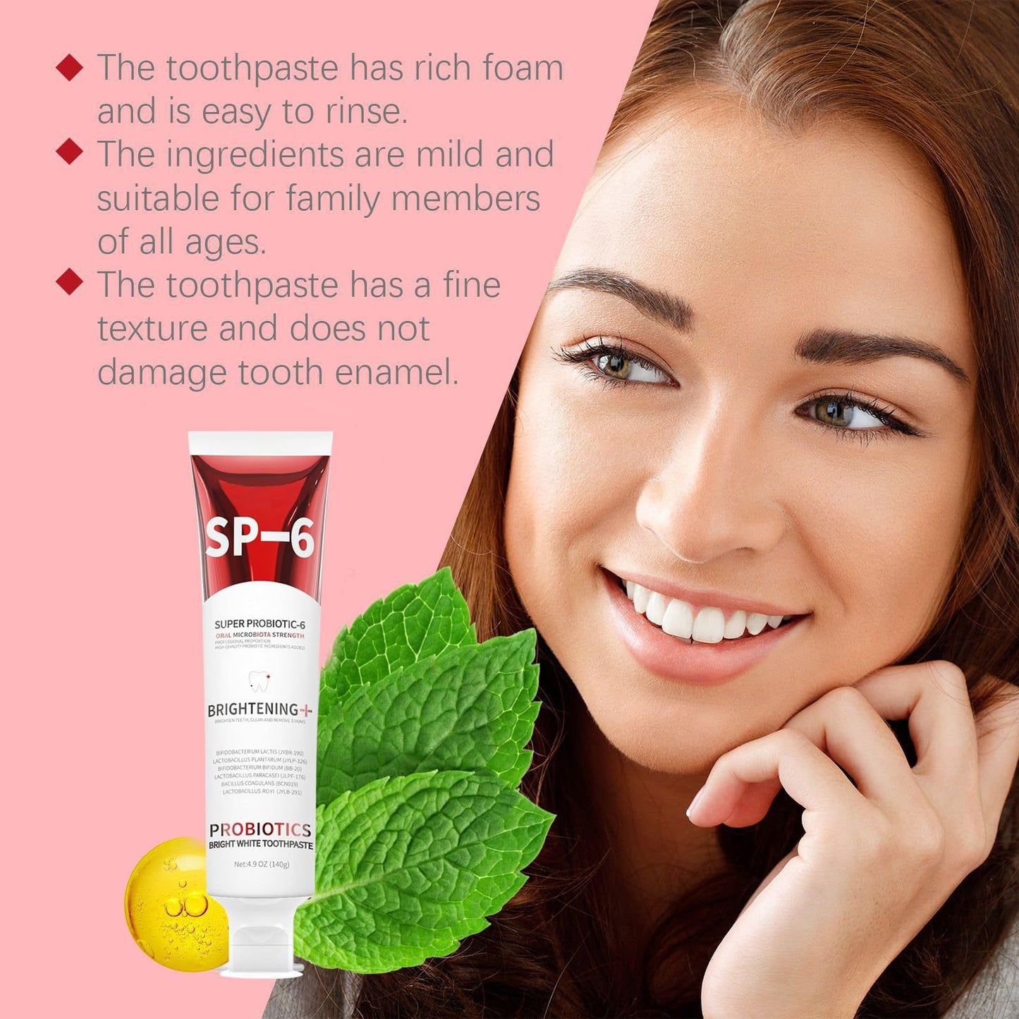 Probiotics Bright Toothpaste, SP-6 Toothpaste, SP-6 Toothpaste, Utra Toothpaste Sp-6 Bright Whitening Toothpaste, Fresh Breath