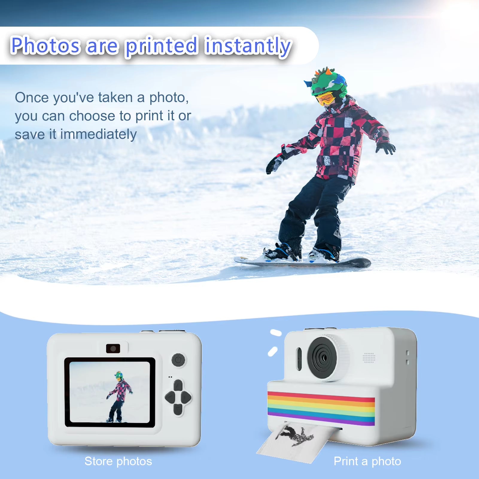 Digital Children Camera for Photography Mini Printer Portable Thermal Instant Print Photo Kids Camera 2.8Inch HD Video Toy Gifts