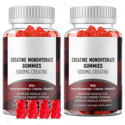 5000mg Creatine Monohydrate Gummies - 5g Amino Acid Gummies - Magnesium Gummies - Pre Workout Gummies + Lions Mane Coffee