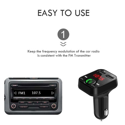 FM Transmitter Car Charger Receiver - Wireless Audio