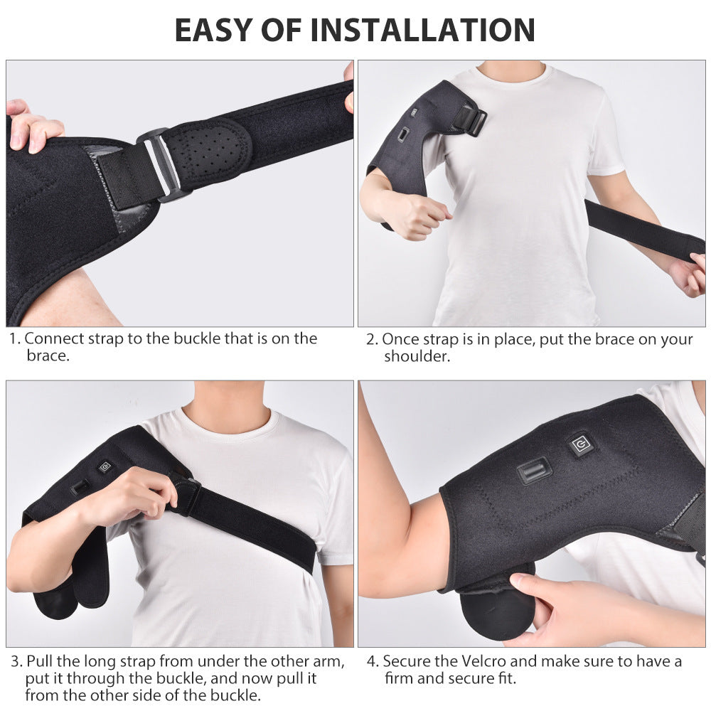 Heat Therapy Adjustable Shoulder Heating Pad - Frozen Shoulder - Bursitis - Tendinitis - Shoulder Brace Tool