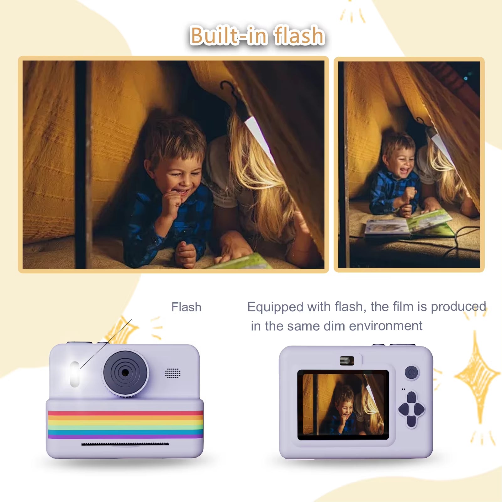 Digital Children Camera for Photography Mini Printer Portable Thermal Instant Print Photo Kids Camera 2.8Inch HD Video Toy Gifts