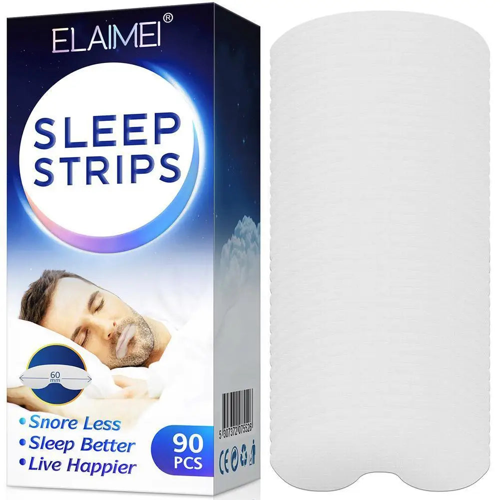 90 Pcs Mouth Tape Sleep Strip for Anti-Snoring Mouth Breathing Tape to Improve Sleep Mouth Stickers for Snoring Lip Patch