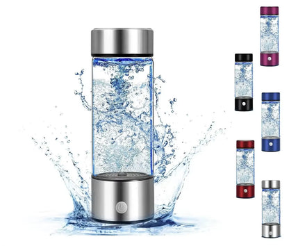 Hydrogen Water Bottle,1200Pbb Portable Hydrogen Water Ionizer Machine, Hydrogen Water Generator Glass Health Cup for Home Travel