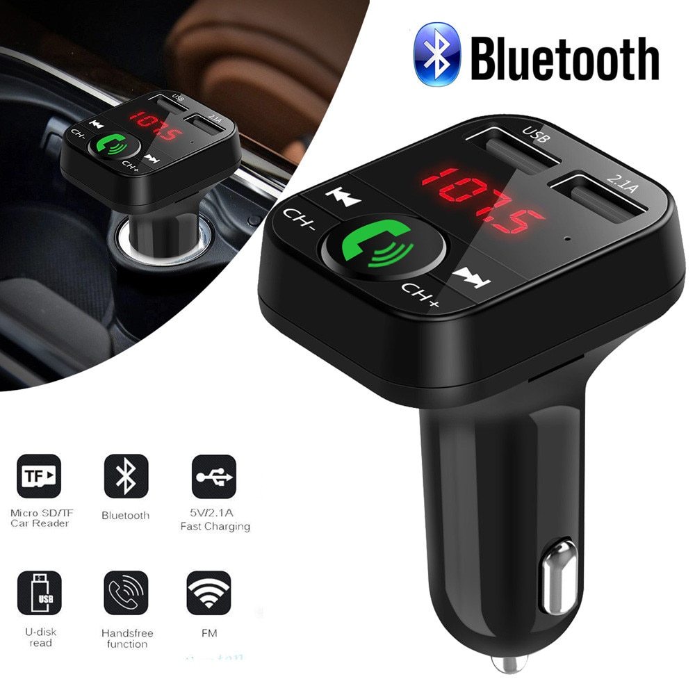 FM Transmitter Car Charger Receiver - Wireless Audio