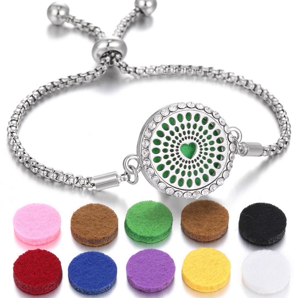 Aromatherapy Bracelet Perfume Essential Oil Diffuser Locket Bracelet Charms