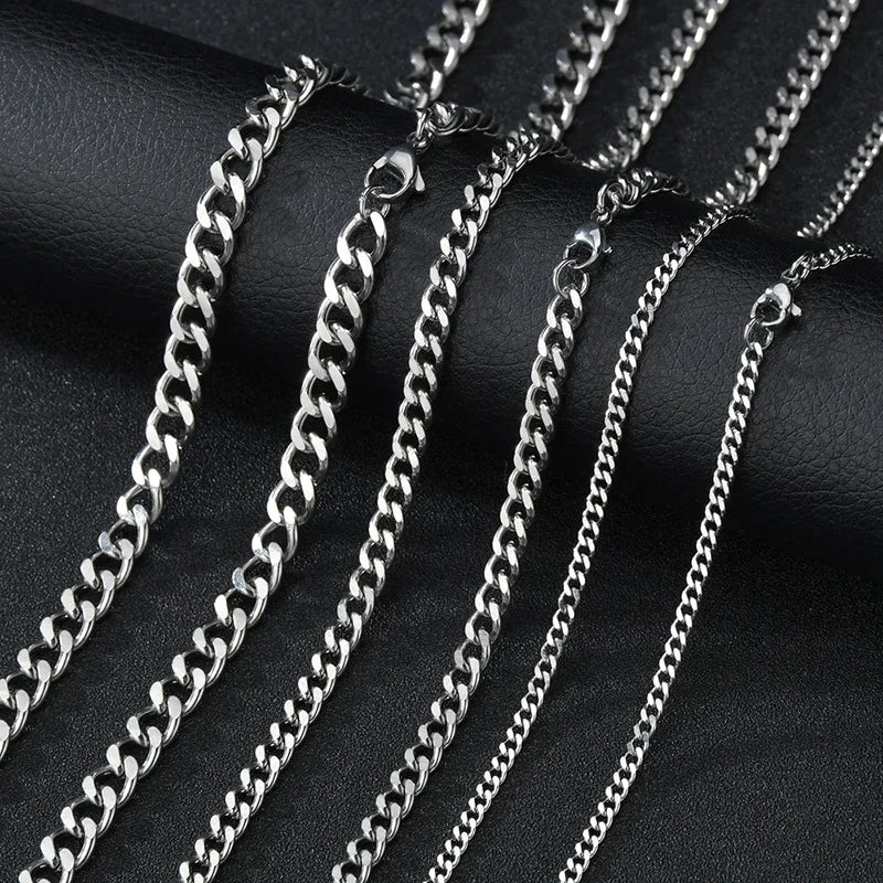 Cuban Chain Necklace for Men & Women - Stylish Stainless Steel Jewellery 