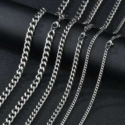 Cuban Chain Necklace for Men & Women - Stylish Stainless Steel Jewellery 