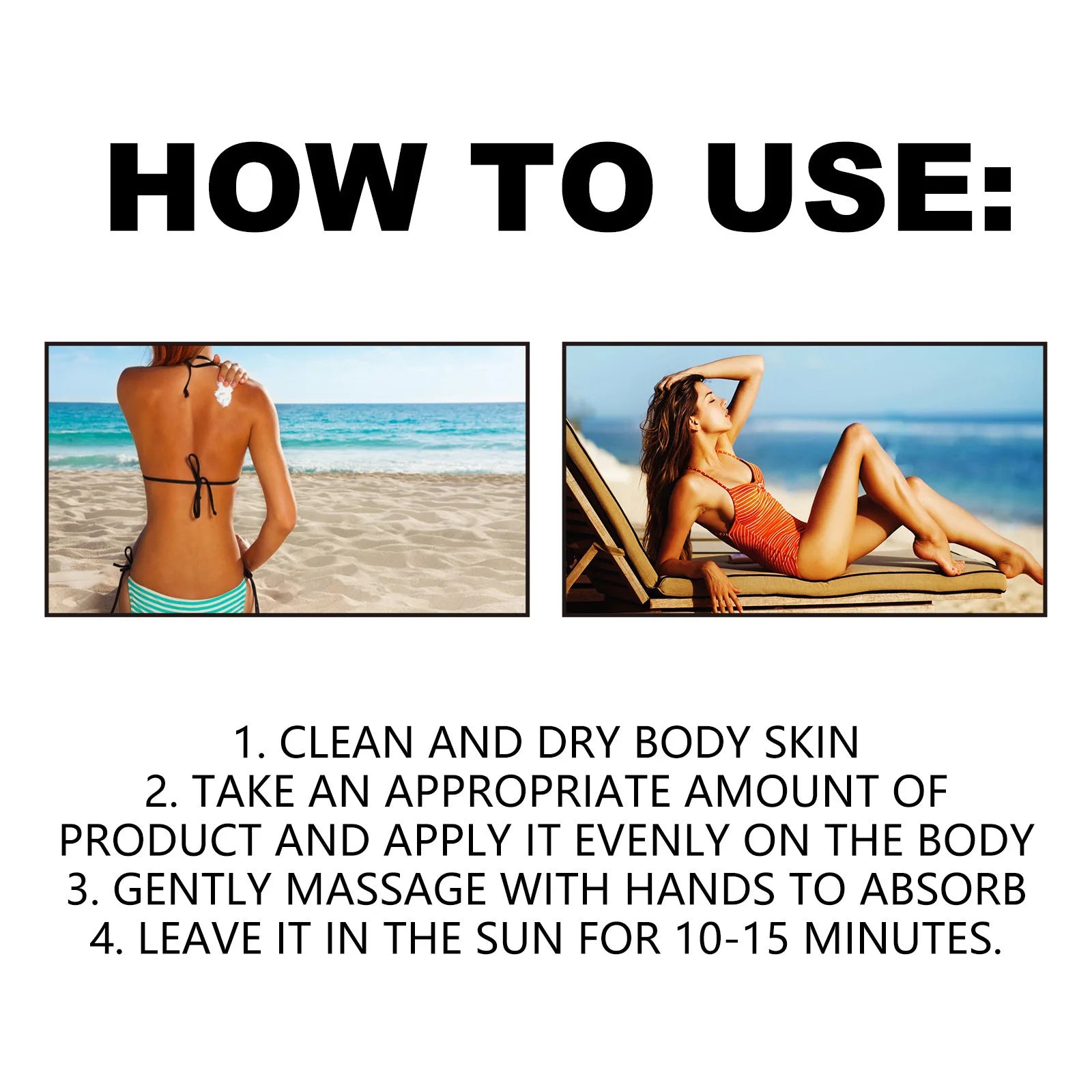 Coconut Oil Skin Tanning Gel Long Lasting Nourishing Absorbing Sunlight for Bronze Self Tan - 100g Gels