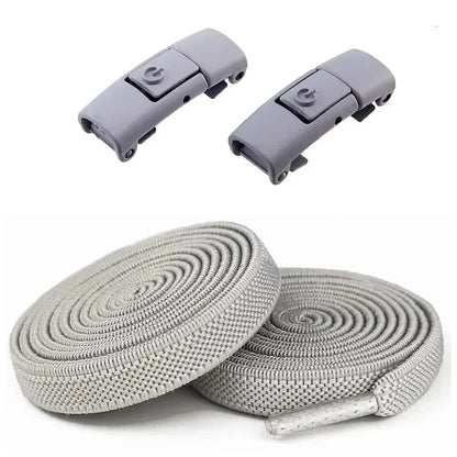 No Tie Elastic Shoelaces with Press Lock – 8mm Widened Flat Laces for Kids & Adults 👟🔒