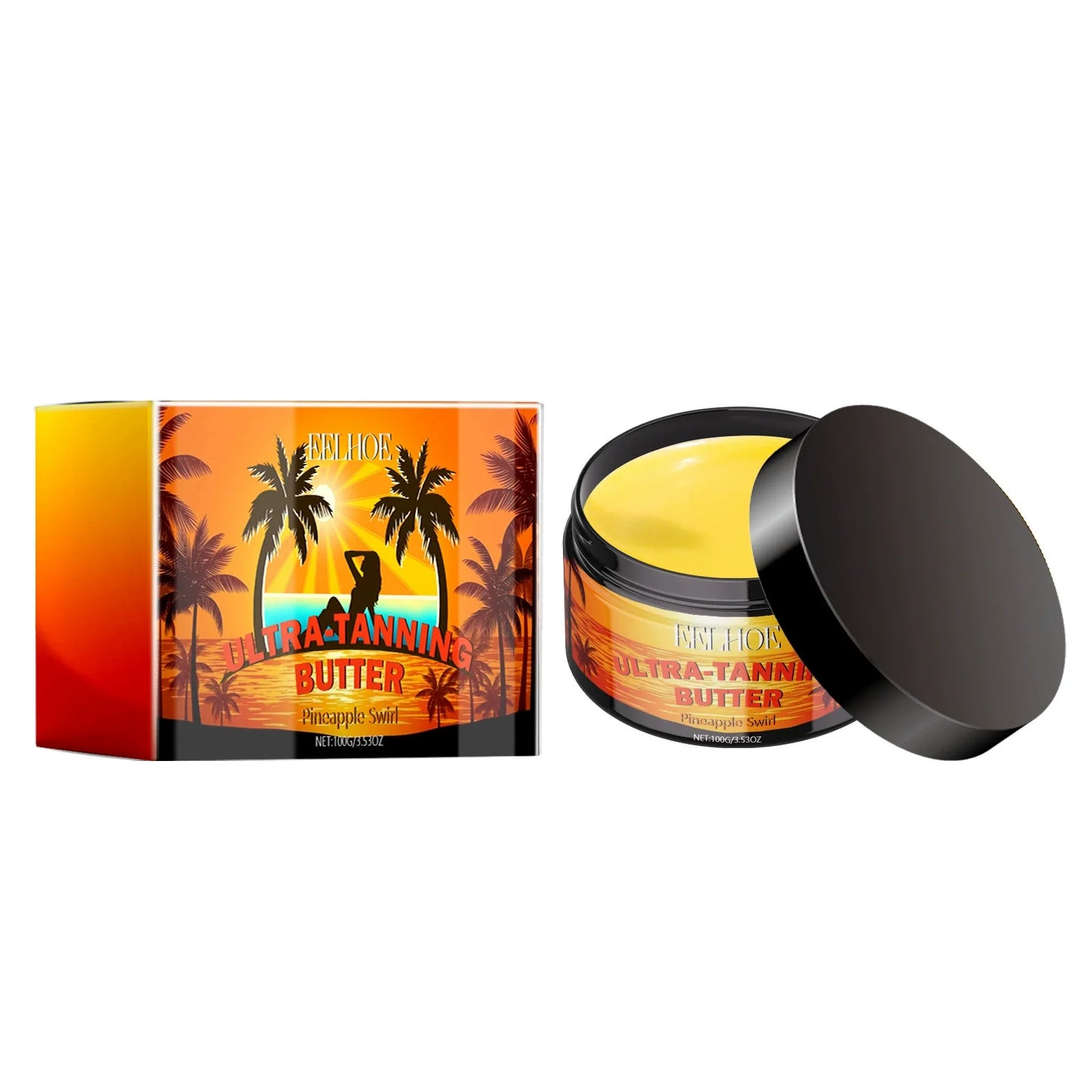 Coconut Oil Skin Tanning Gel Long Lasting Nourishing Absorbing Sunlight for Bronze Self Tan - 100g Gels