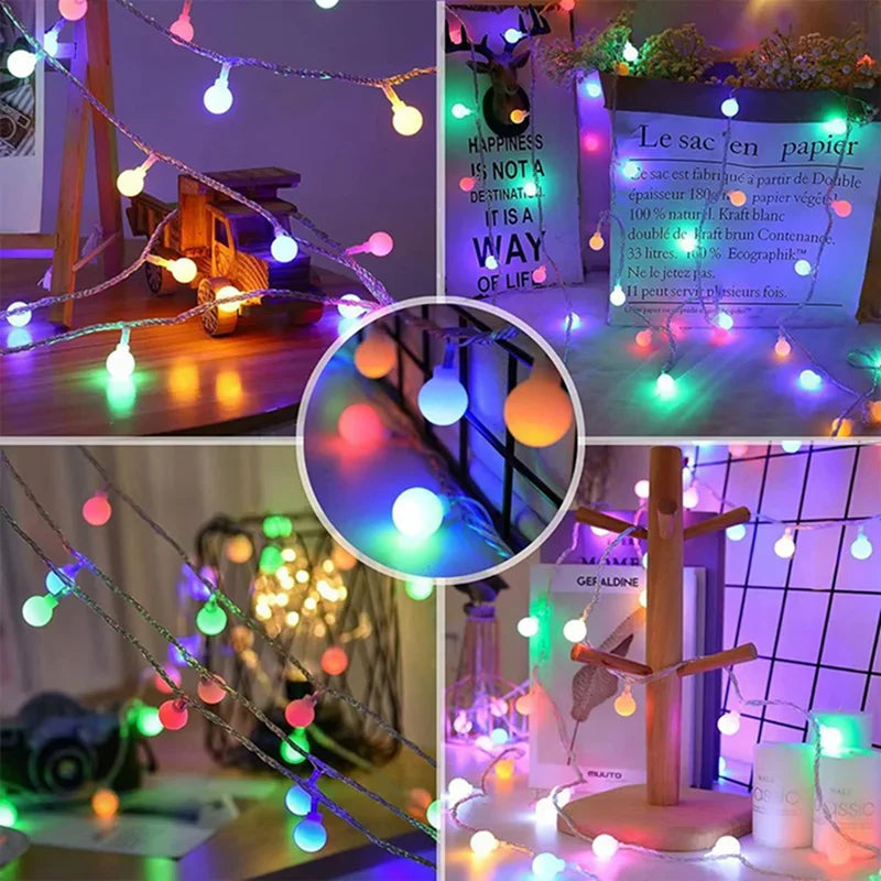 Led Globe String Lights Battery Operated Fairy Light for Garden - Festival - Camping - Wedding - Party - Atmosphere Decor (10/20/40/80 packs available)