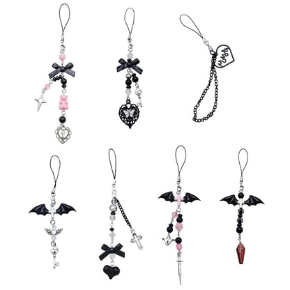 Goth Y2K Phone Charm Pendant Kawaii-Key Chain for Phone Accessory