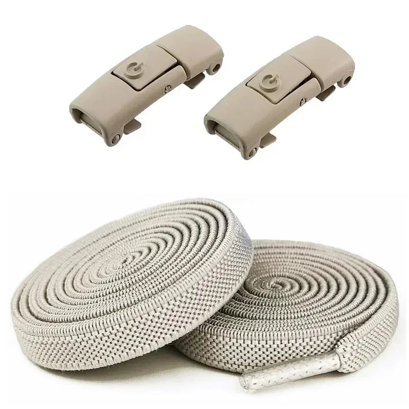 No Tie Elastic Shoelaces with Press Lock – 8mm Widened Flat Laces for Kids & Adults 👟🔒