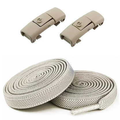 No Tie Elastic Shoelaces with Press Lock – 8mm Widened Flat Laces for Kids & Adults 👟🔒