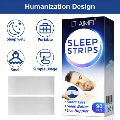 90 Pcs Mouth Tape Sleep Strip for Anti-Snoring Mouth Breathing Tape to Improve Sleep Mouth Stickers for Snoring Lip Patch