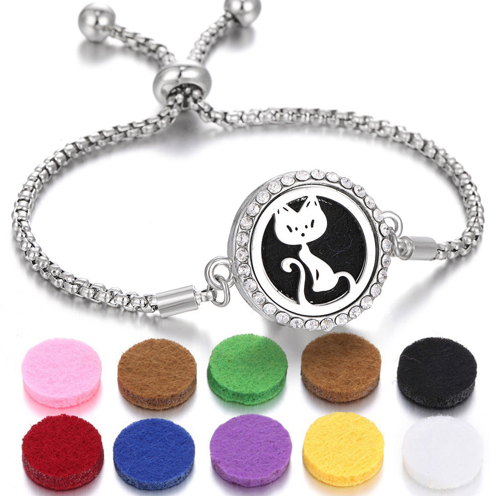 Aromatherapy Bracelet Perfume Essential Oil Diffuser Locket Bracelet Charms