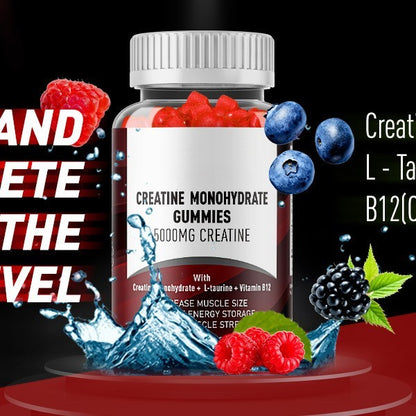 5000mg Creatine Monohydrate Gummies - 5g Amino Acid Gummies - Magnesium Gummies - Pre Workout Gummies + Lions Mane Coffee