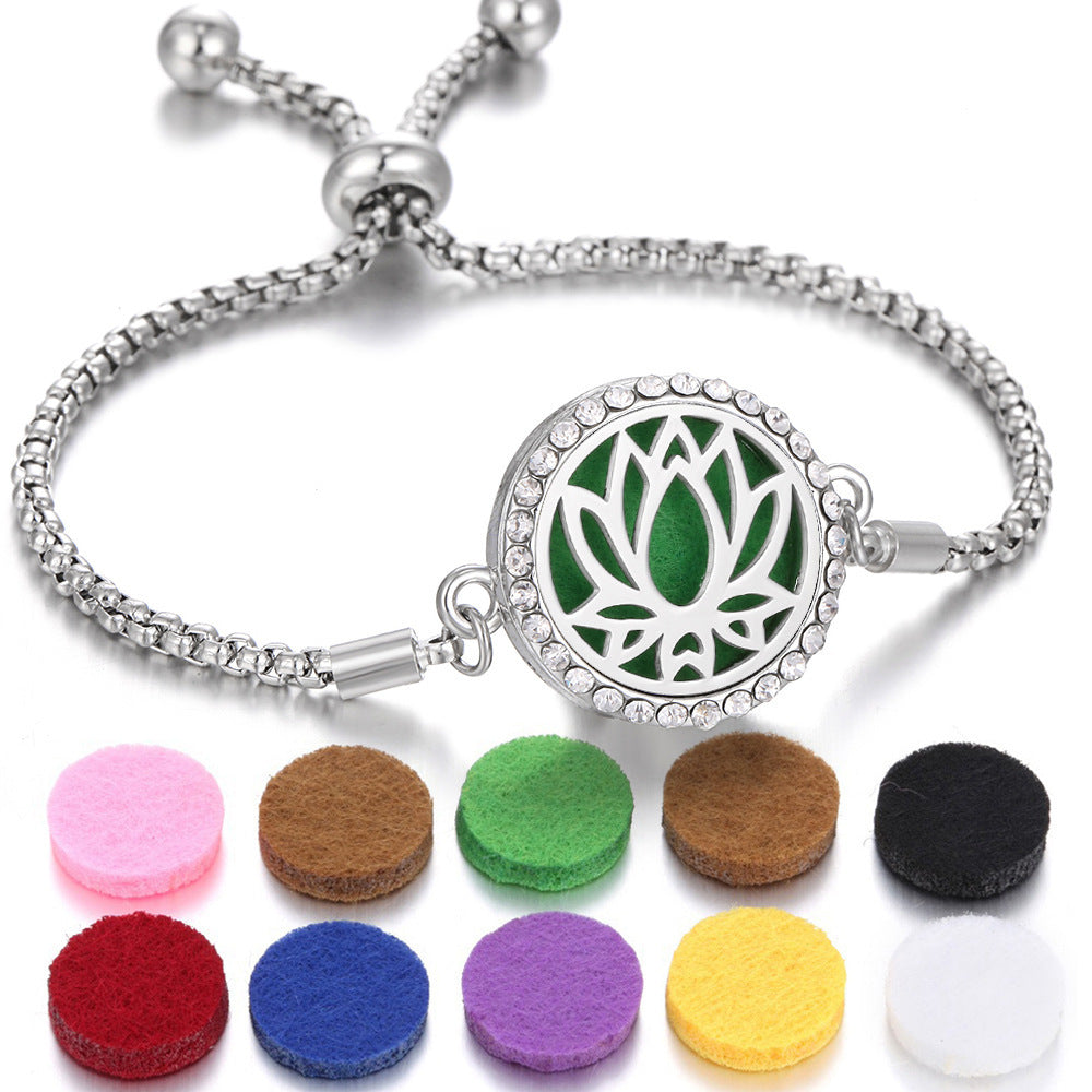 Aromatherapy Bracelet Perfume Essential Oil Diffuser Locket Bracelet Charms