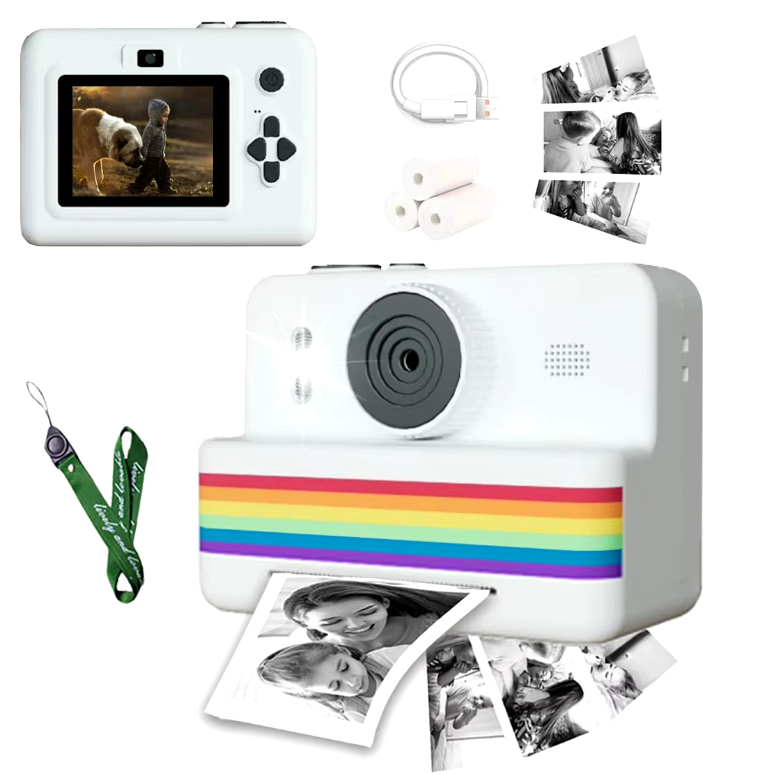 Digital Children Camera for Photography Mini Printer Portable Thermal Instant Print Photo Kids Camera 2.8Inch HD Video Toy Gifts