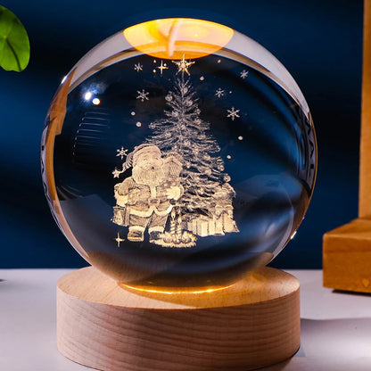 Luminous Starry Sky And Planets Moon Moon Crystal Ball Small Night Lamp Projection Ambience Light Creative Gift New Strange Gift