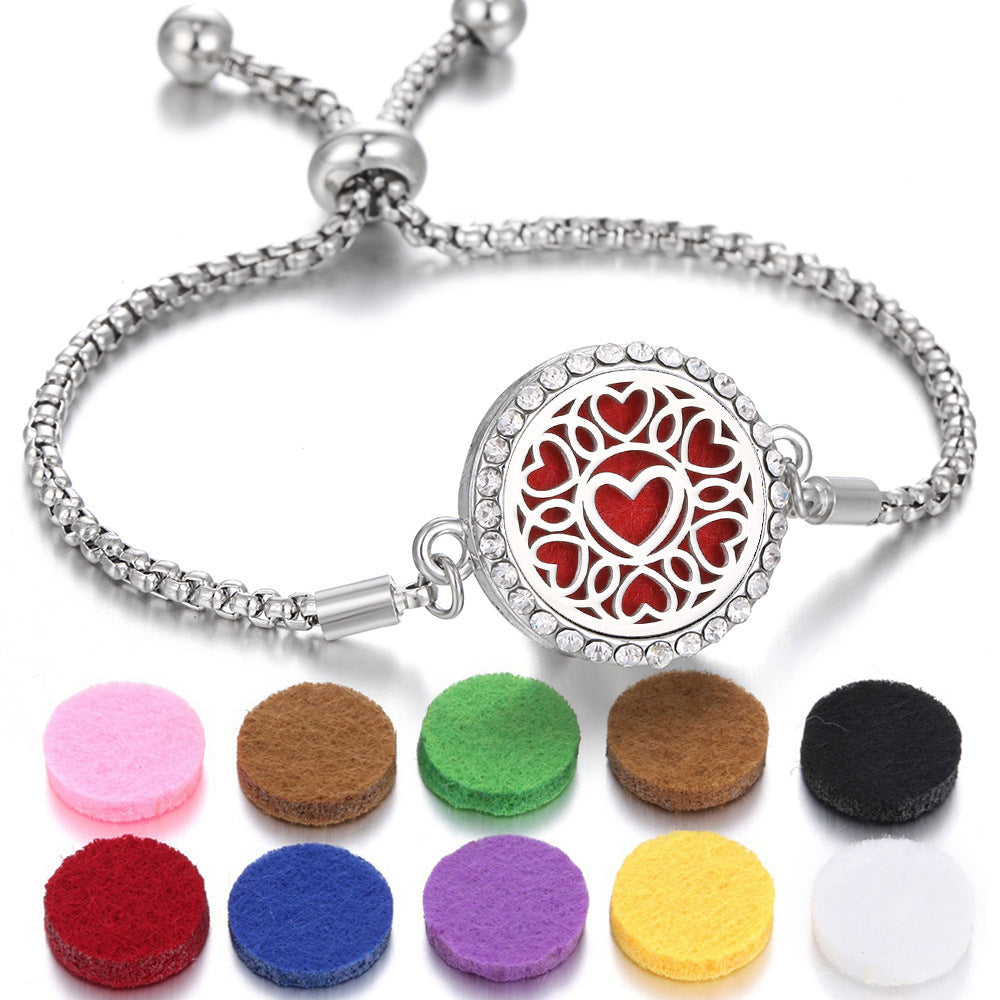 Aromatherapy Bracelet Perfume Essential Oil Diffuser Locket Bracelet Charms